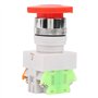 5A 220V 22mm L'arret d'urgence Bouton Poussoir NO/NC Rouge Capuchon Champignon