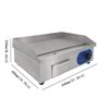 TAIMIKO Plancha Électrique Professionnelle en acier inoxydable Commercial Plaque de Gril en Fer 3000W 220-240V Lisse