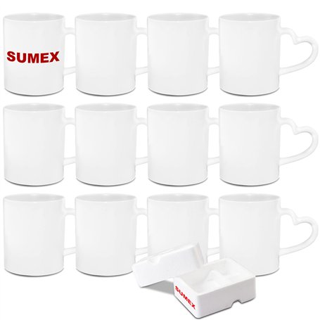 Sumex 11 oz Ensemble de 12 Blanc tasses à sublimation