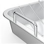 onlyfire Plat à Rôtir avec Grille en INOX, Plat à Four Rectangulaire pour Poulet/Dinde/Volaille/Légumes