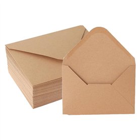 Yolistar 60 Pièces Enveloppes en Papier Kraft Vintage Marron