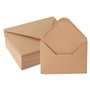 Yolistar 60 Pièces Enveloppes en Papier Kraft Vintage Marron