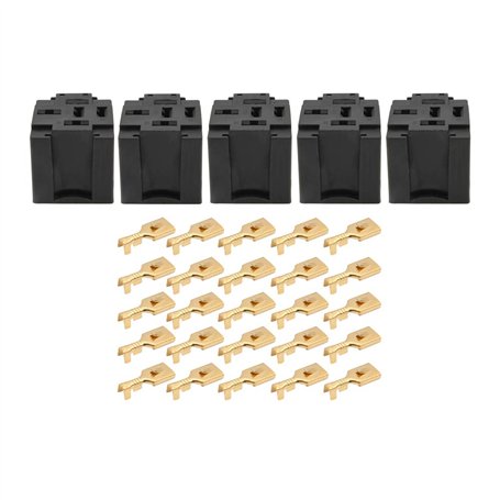 SENZEAL Ensemble de Harnais de Prise de Relais 5 Broches 12V Prise de Relais de Programme électronique Automobile Noir