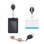 SYEYCW 10 Pièces Noir Enrouleur Badge, 2 Modèles Rétractable Porte Clef, Cordon Rétractable avec Enrouleur, Clips Rétractables p