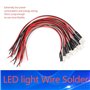 Diode LED 3mm Câble de Lumière 10Pcs 12v 3mm 20cm 0.06W LED Diode Électroluminescente Filaire Multicolore LED (Rouge)