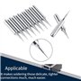 Pointes à Souder, 10Pcs 900M-TI Panne fer à Souder Sharp Soudure de Rechange Pointes pour Fer à Souder Outil de Station Applicab