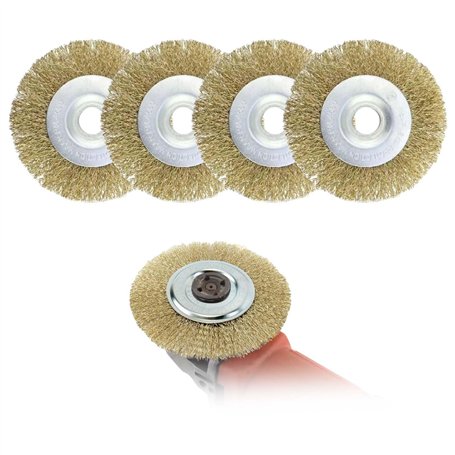Weedbrush Lot de 4 brosses à joints rondes pour le jardin