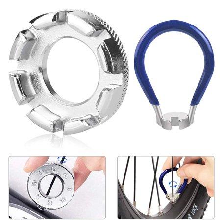 DECARETA 2Pcs Clé de Rayon à 8 Way Rayons