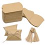 Mritrit 100 Boîtes D'oreiller Papier Kraft