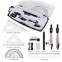 Kit Geometrie Compass pour la Géométrie Kit de Géométrie Mathématique pour Les élèves Dessins Techniques