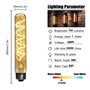 Ruihua T30 Edison Ampoule Led 4W 185mm Pas Dimmable Tubulaire Verre Ambre Éclairage Blanc Chaud 2200K Vintage Rétro Lampe à Fila