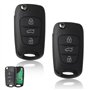 PMELCXD 3 Boutons de Remplacement de Cas de clé Fob Compatible pour Hyundai i20 i30 i35 ix20 ix35 Pliant télécommande Accessoire