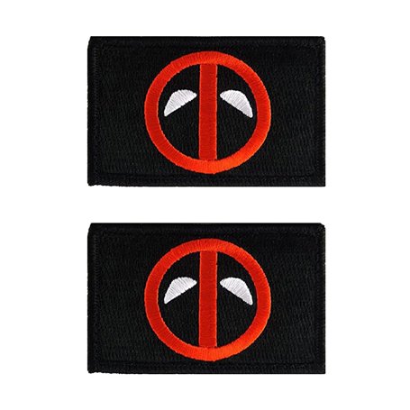 2 PCS Compatibles avec Dead-pool Super-héros Tactiques Insignes Applications Crochet et Boucle Patches pour Sac à Dos Chapeau Un