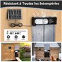 Porte Poulailler Automatique Solaire avec Affichage LED, CHAMUTY Porte Automatique Poulailler en Aluminium avec Capteur de Lumiè
