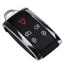 Coque de clé Intelligente à 5 Boutons avec Lame de clé Non coupée pour Jaguar XF XK XKR 2007 2008 2009 2010 2012 X-Type S-Type