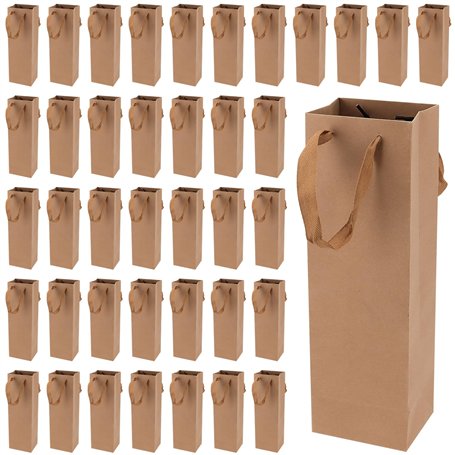 KEILEOHO Lot de 40 sacs à vin en papier kraft