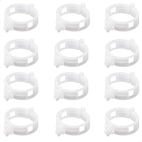 Plante Clips Support de Plantes pour Légumes Tomates et Plants de Vignes Lot de 100 Pinces à Plantes en Plastique Blanc Réutilis