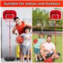 Farnirvana Panier de Basket, Panier de Basket Exterieur Interieur pour Enfants, Panier Basket Enfant avec Ballons, Réglable Haut