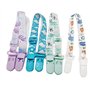 Lot de 4 clips et sangles réglables pour faire d'une serviette de table un bavoir pour bébé ou personne âgée Couleurs assorties