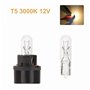 Weihong 10 pièces lampe de support de lampe en verre W2W T5 12V 2W lampe de signalisation incandescente lampe de voiture halogèn