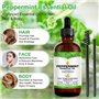 Huile Essentielle Menthe Poivrée 120 ml, 100% Pure Huile Menthe Poivrée Naturelles pour Capillaires, Diffuseur, Humidificateur, 