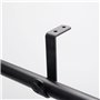 jingming Lot de 4 supports de rail de plafond pour tringle à rideaux - Noir - Diamètre inférieur à 22 mm
