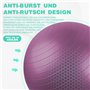 ENOVI EasyBalance Ballon de gymnastique Pezziball, avec socle et pompe, 65 cm, violet améthyste
