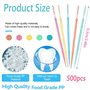 ERNZI 500 Cure-Dents en Plastique - Idéal pour l'Entretien Buccal à la Maison ou dans les Hôtels - Nettoyage Facile des Espaces 