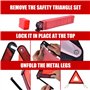 Triangle de signalisation Pliable avec boîte de Rangement, réfléchissant, pour Accidents et pannes – Sécurité optimale sur la Ro