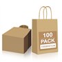 Gucass 100 Pcs Petit Sac en Papier Kraft avec Poignée