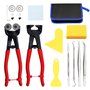 SPEEDWOX Lot de 18 outils de mosaïque pour adultes en céramique avec pince de coupe pour mosaïque de rechange pour roue de décou