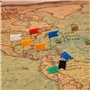DODUOS 400 pièces Drapeaux de Drapeau Épinglettes Épingles de Drapeau colorées en 8 Couleurs pour Carte du Monde, Tableau d'affi