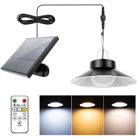 AGOTD Lampe Solaire Extérieur Intérieur