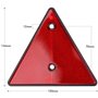 BLUESEABUY 2Pcs Catadioptre Triangle Rouge Réflecteurs Triangles Réfléchissant Remorque Triangle Reflecteur de Signalisation Vis