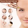 Rasoir Visage Electrique pour Femmes épilateur Facial Rechargeable Stylo Epilateur Sourcil Electrique pour Femme Positionnement 