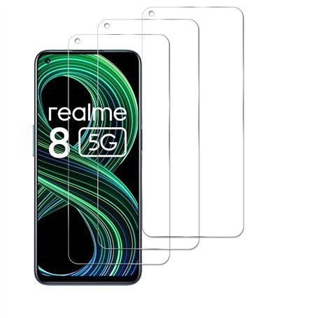 【3 pièces】 Verre Trempé pour Realme 8 5G
