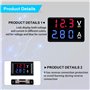 Lot de 2 ampèremètres numériques LED 0,28" DC 0-100 V 50 A avec shunt LED Double affichage de couleur rouge et bleu Détecteur de