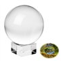 Boule en verre : boule de cristal K9 Boule transparente 80 mm Boule en verre Photographie Boule de cristal transparente avec bas