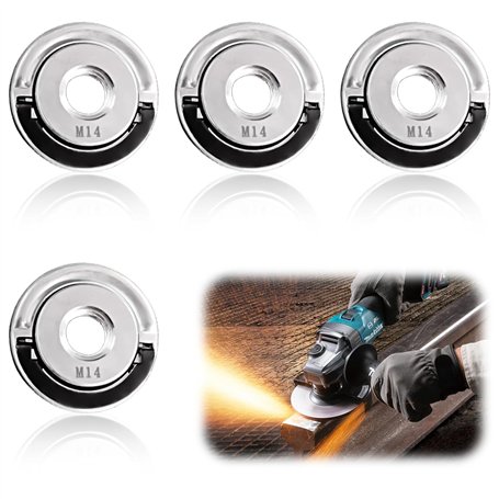 Delamiya Écrous à Dégagement Rapide M14 pour Meuleuse d'Angle - Écrous de Sécurité et Accessoires de Coupe - Serrage Rapide pour