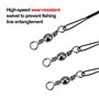 DECARETA 72Pcs Bas de Ligne, Fil de Pêche avec Snap et Émerillon en Acier Inoxydable pour Ligne Principale Cachée, Empêcher la L