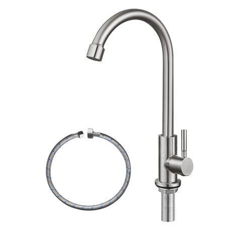 Bifordo Robinet d'eau froide uniquement SUS304 en acier inoxydable pour évier de cuisine