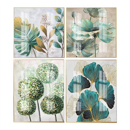 DCIDBEI 30x40/30CM Diamond Painting Feuilles Vert et Doré