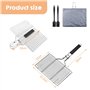 Udbrud Panier Grille pour Barbecue, Panier de Barbecue en Acier Inoxydable avec 1 Sac de Rangement et 2 Brosses en Silicone pani