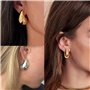 2 paire Boucle Oreille Goutte D'eau 18k, boucles d'oreilles en or hypoallergéniques, Boucles d'oreilles Créoles Femme Gouttes,D'