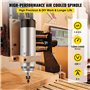 VEVOR 1.5KW Moteur Broche CNC Refroidissement Par Air Refroidi Des Roulements Importés D'Allemagne 65 * 205 mm Vitesse 24000 tr/