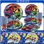 Critters Lot de 61 ustensiles de table souriants Thème jeu d'horreur Vaisselle de fête d'anniversaire pour enfants 20 personnes 