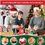 WUQNGI Calendrier de l'Avent à remplir soi-même 24 PCS, Calendrier de L'Avent 2024 Tissu,Décoration de Noël, 2 Tailles de Sachet