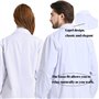 LuckyQianyi Blouse de laboratoire blanche unisexe chimie vêtements de protection hommes femmes blanc blouse de laboratoire chimi