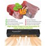 Nuxory Machine sous vide alimentaire, mini machine à souder sous vide avec Mode Sec et Humide, scelleuse sous vide électrique Av