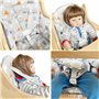 Fitzulam Coussin de chaise haute compatible avec East Coast et beaucoup d'autres chaises en bois pour bébé, housse de chaise hau